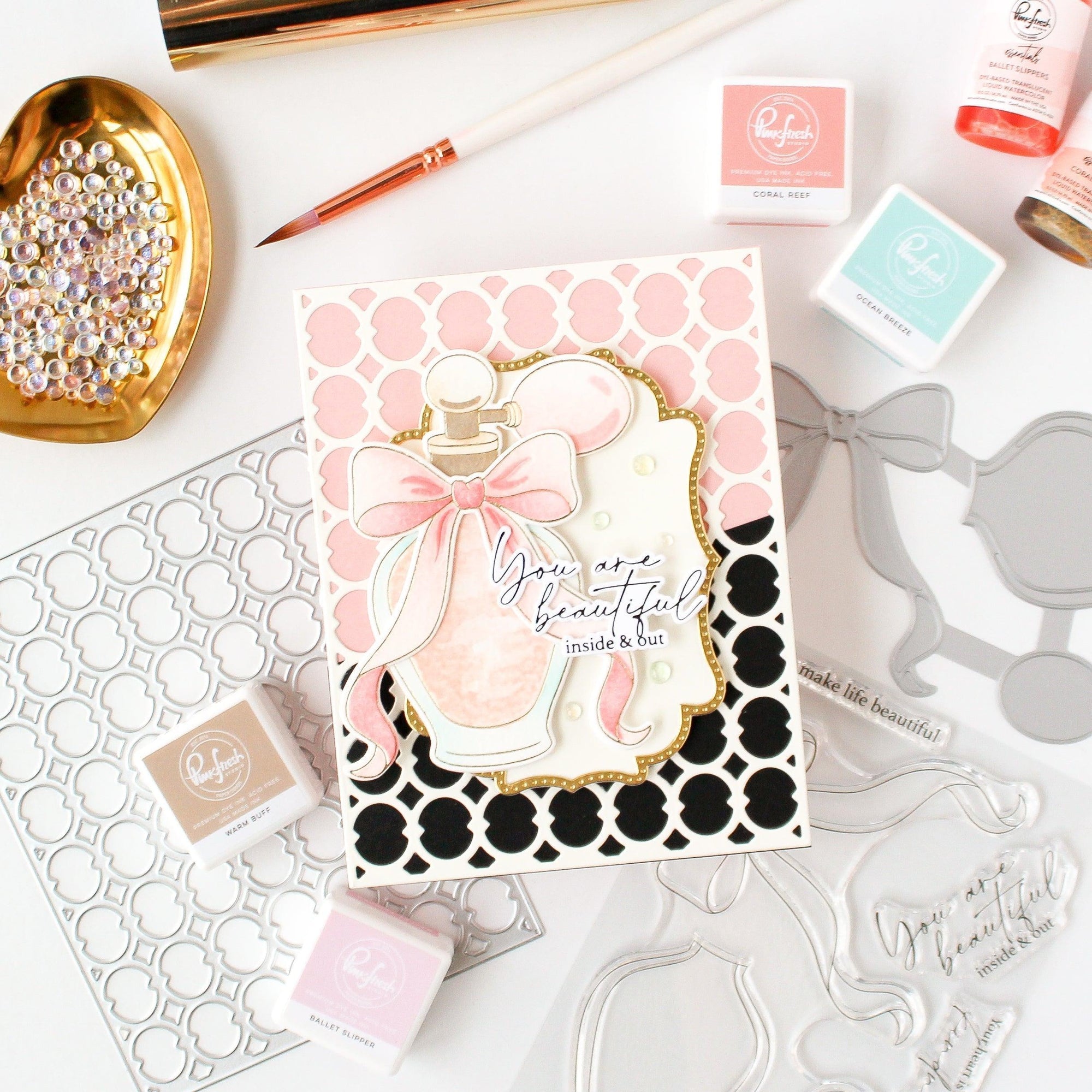 Pinkfresh Studio - Stencils - Elegant Essence-ScrapbookPal