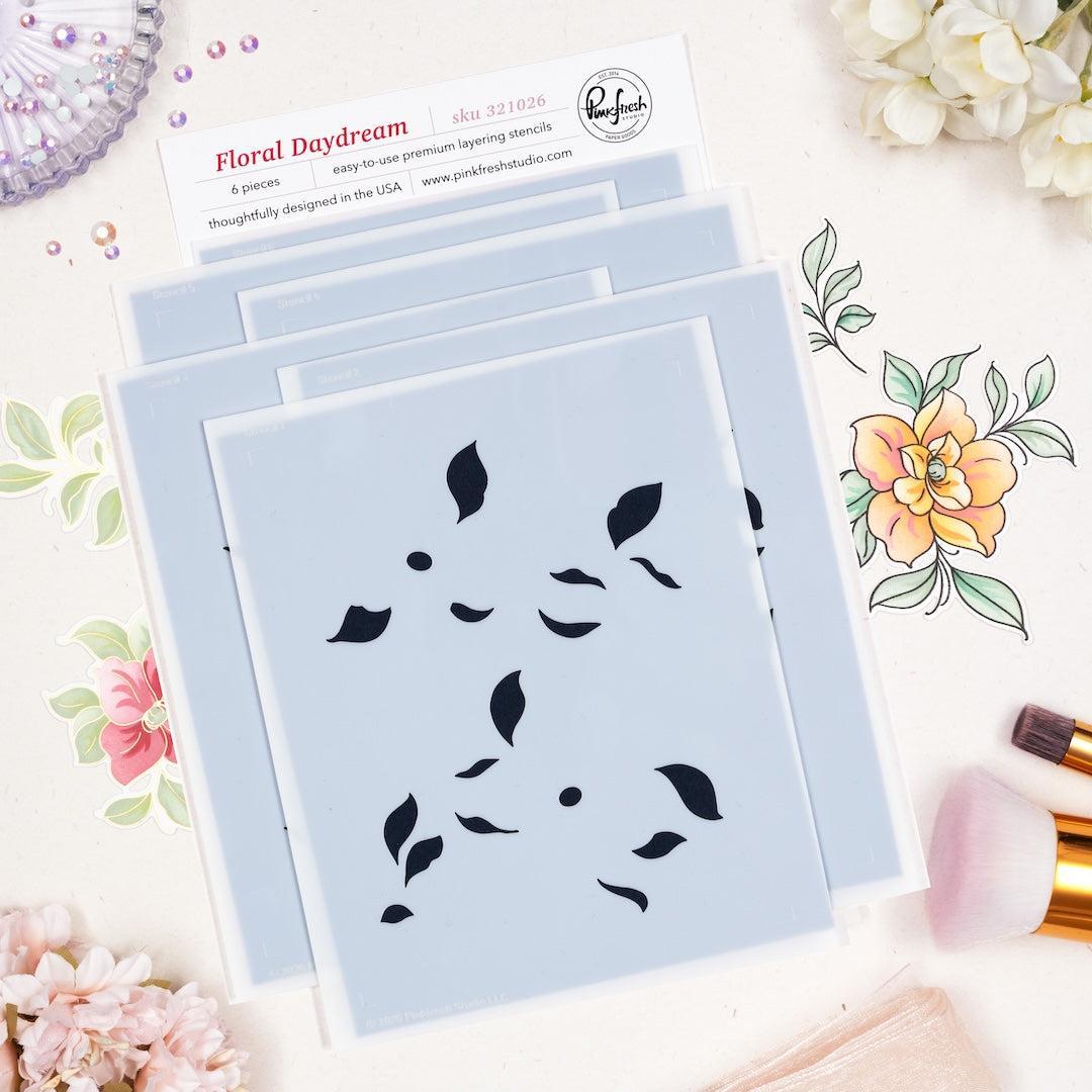 Pinkfresh Studio - Stencils - Floral Daydream-ScrapbookPal