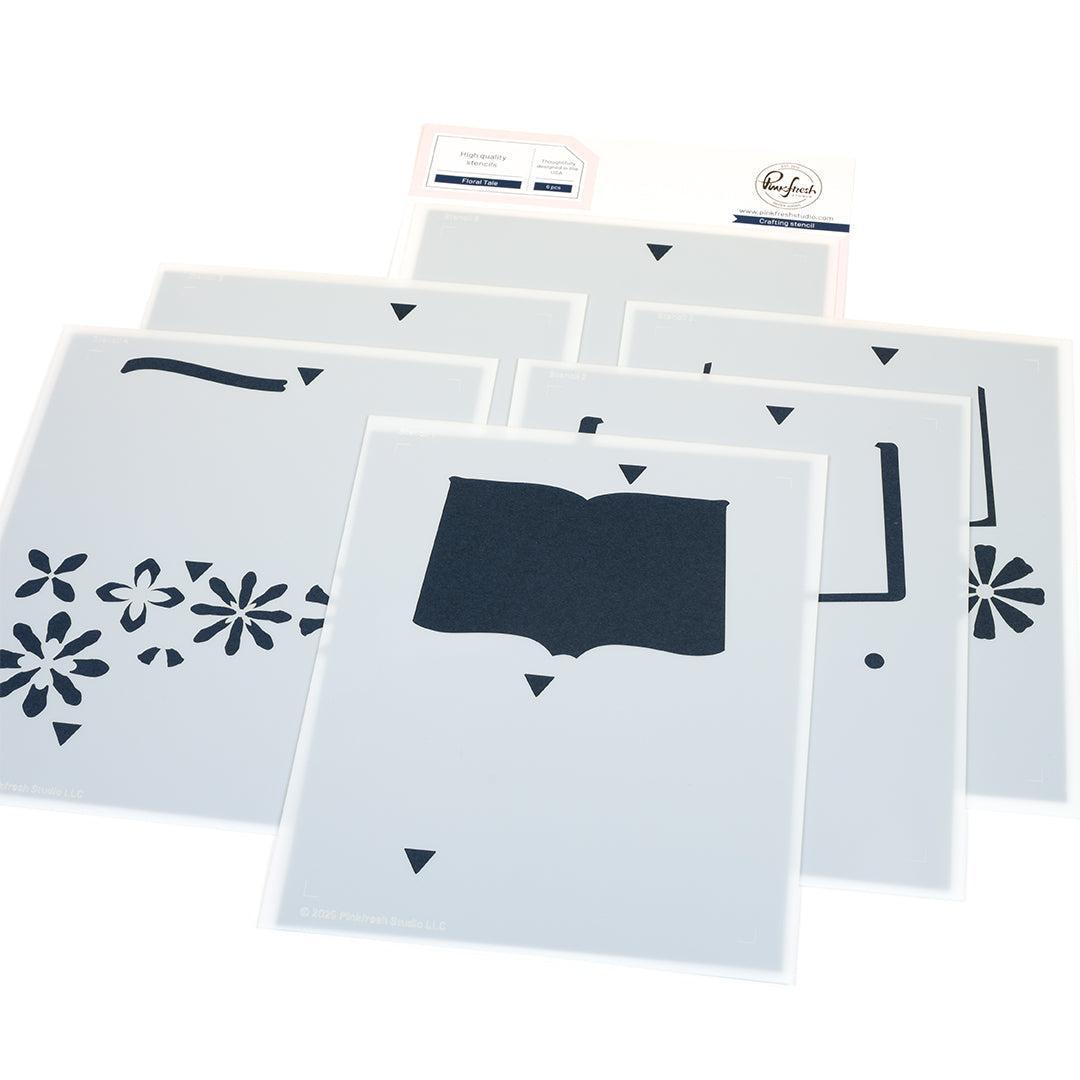 Pinkfresh Studio - Stencils - Floral Tale-ScrapbookPal