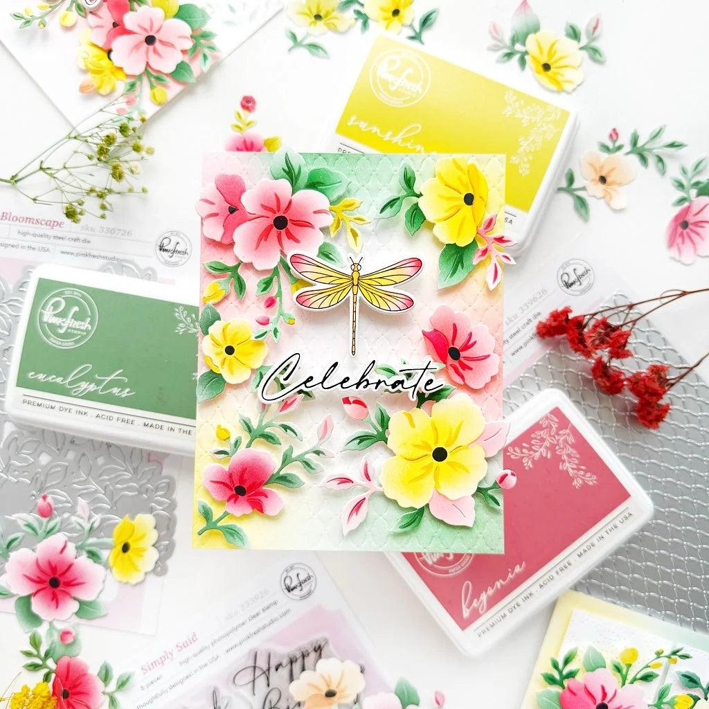 Pinkfresh Studio - Stencils - Gentle Bloomscape-ScrapbookPal