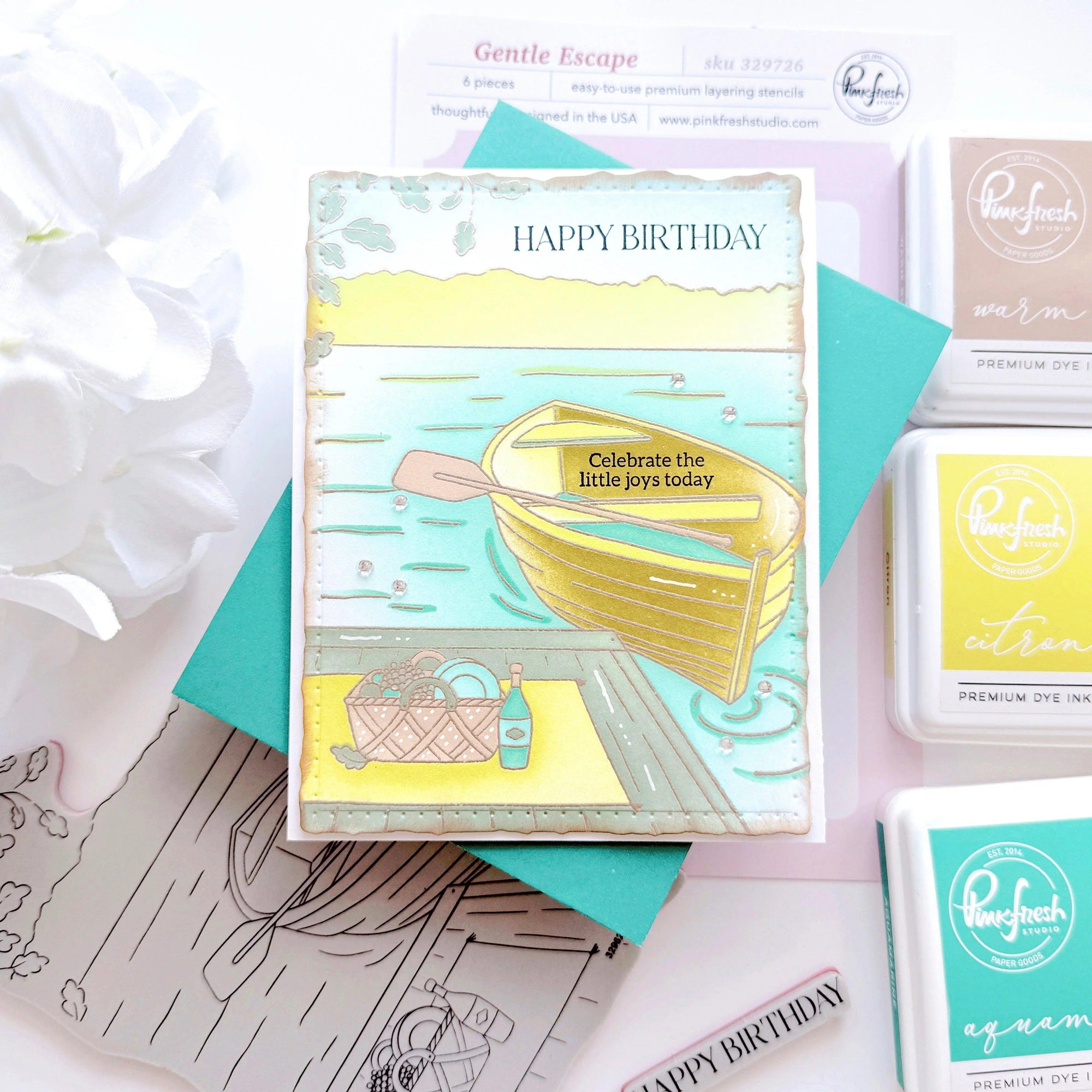 Pinkfresh Studio - Cling Stamps - Gentle Escape-ScrapbookPal