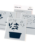 Pinkfresh Studio - Stencils - Herb Garden-ScrapbookPal