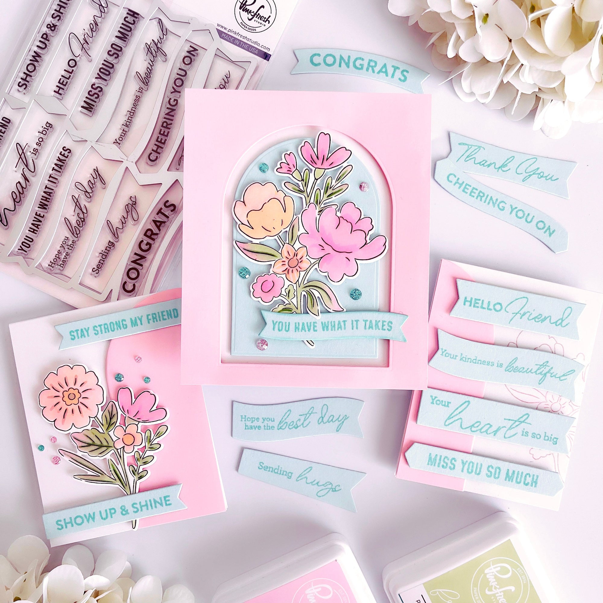 Pinkfresh Studio - Stencils - Lovely Blooms-ScrapbookPal