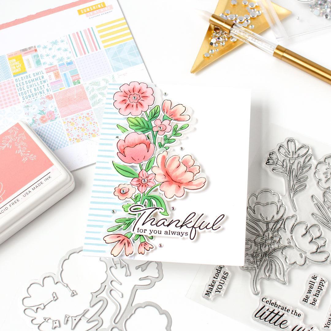 Pinkfresh Studio - Stencils - Lovely Blooms-ScrapbookPal
