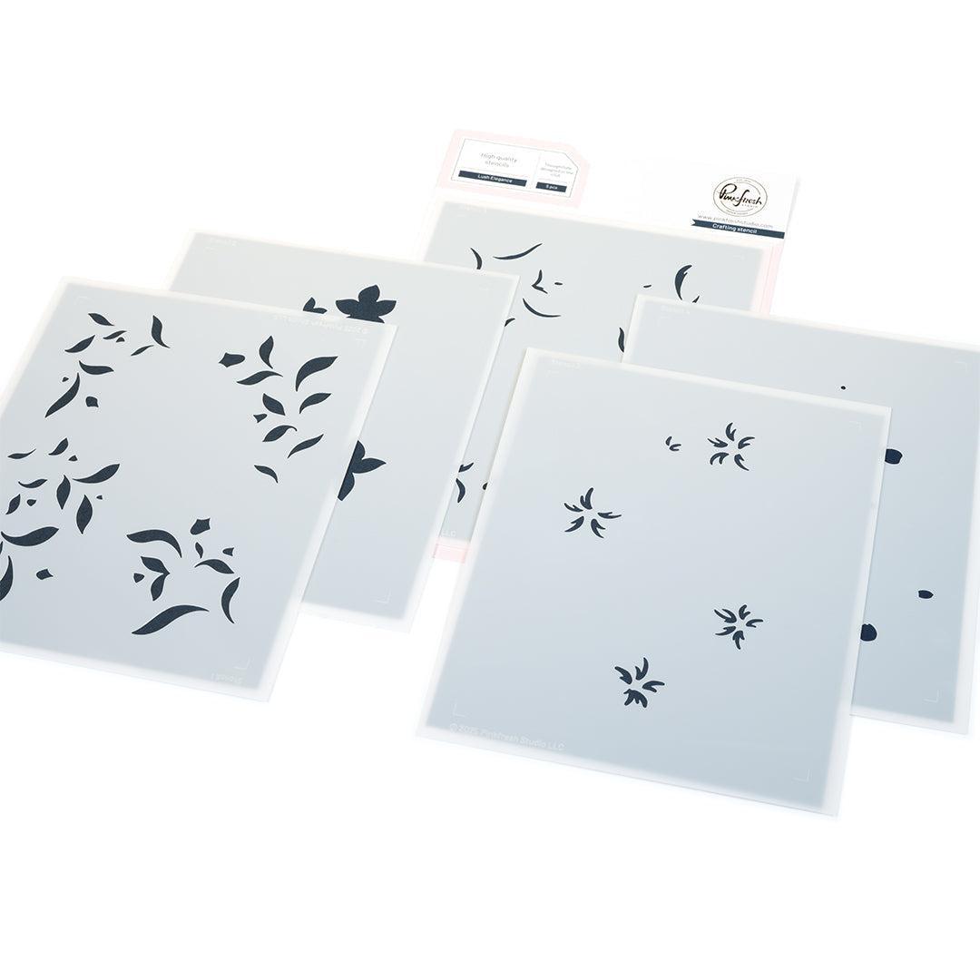 Pinkfresh Studio - Stencils - Lush Elegance-ScrapbookPal