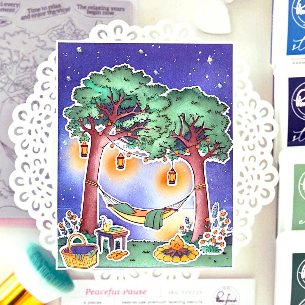 Pinkfresh Studio - Cling Stamps - Peaceful Pause-ScrapbookPal