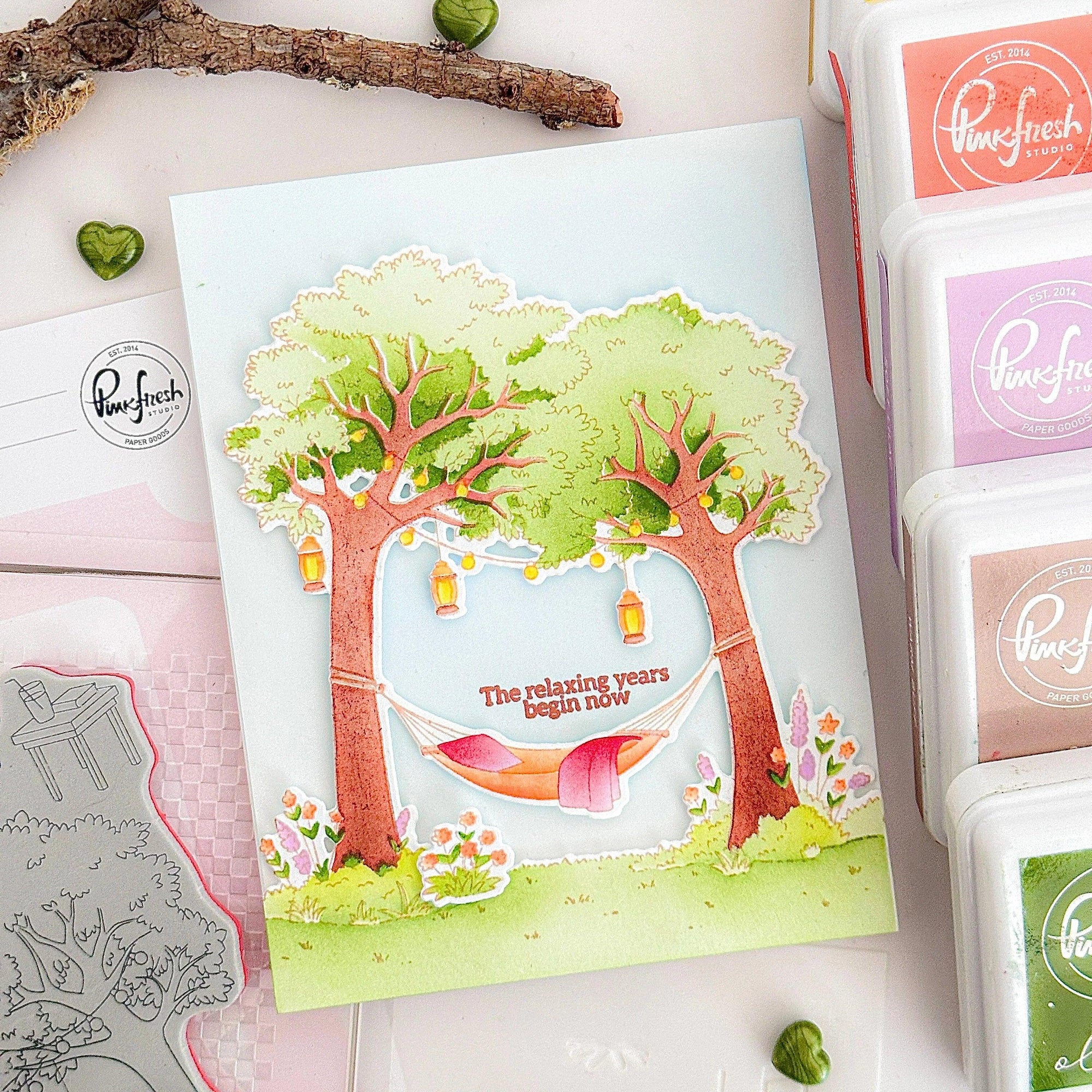 Pinkfresh Studio - Cling Stamps - Peaceful Pause-ScrapbookPal