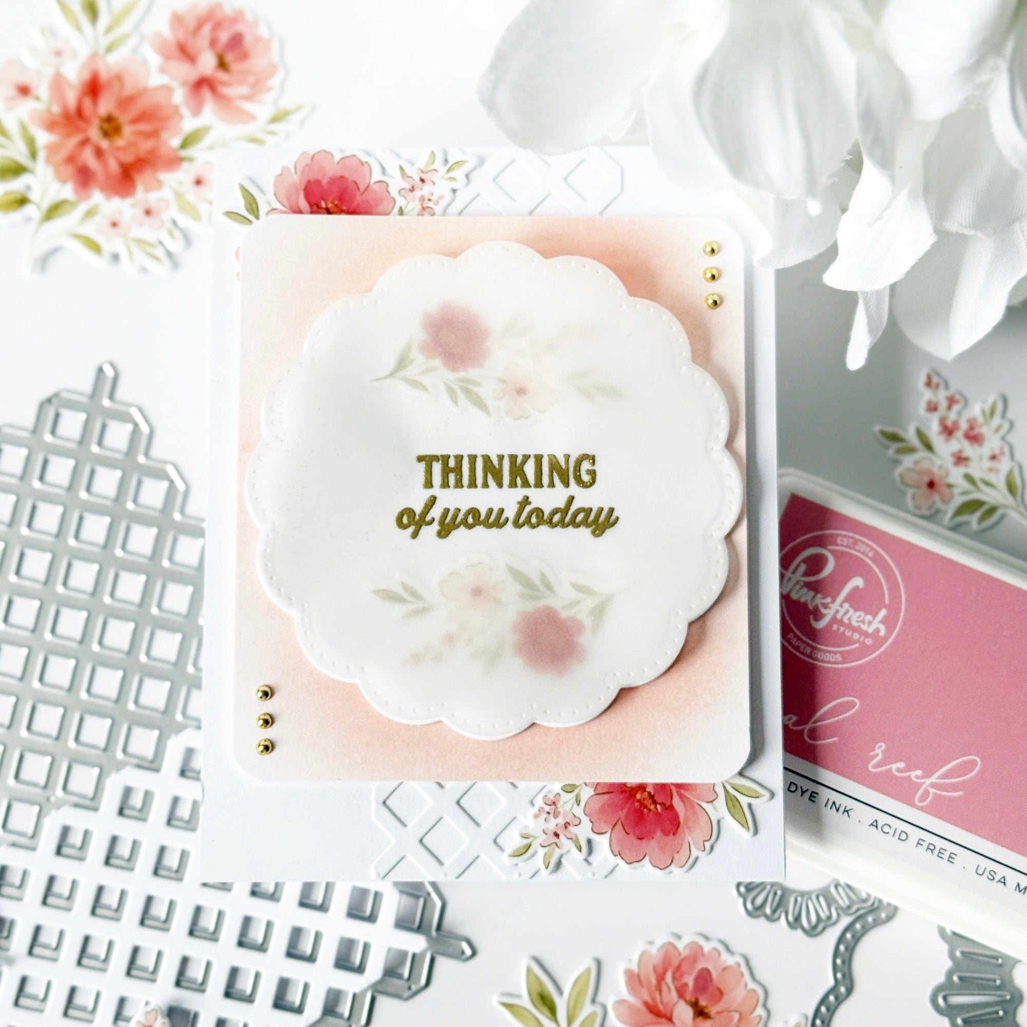 Pinkfresh Studio - Clear Stamps - Peony Glow-ScrapbookPal