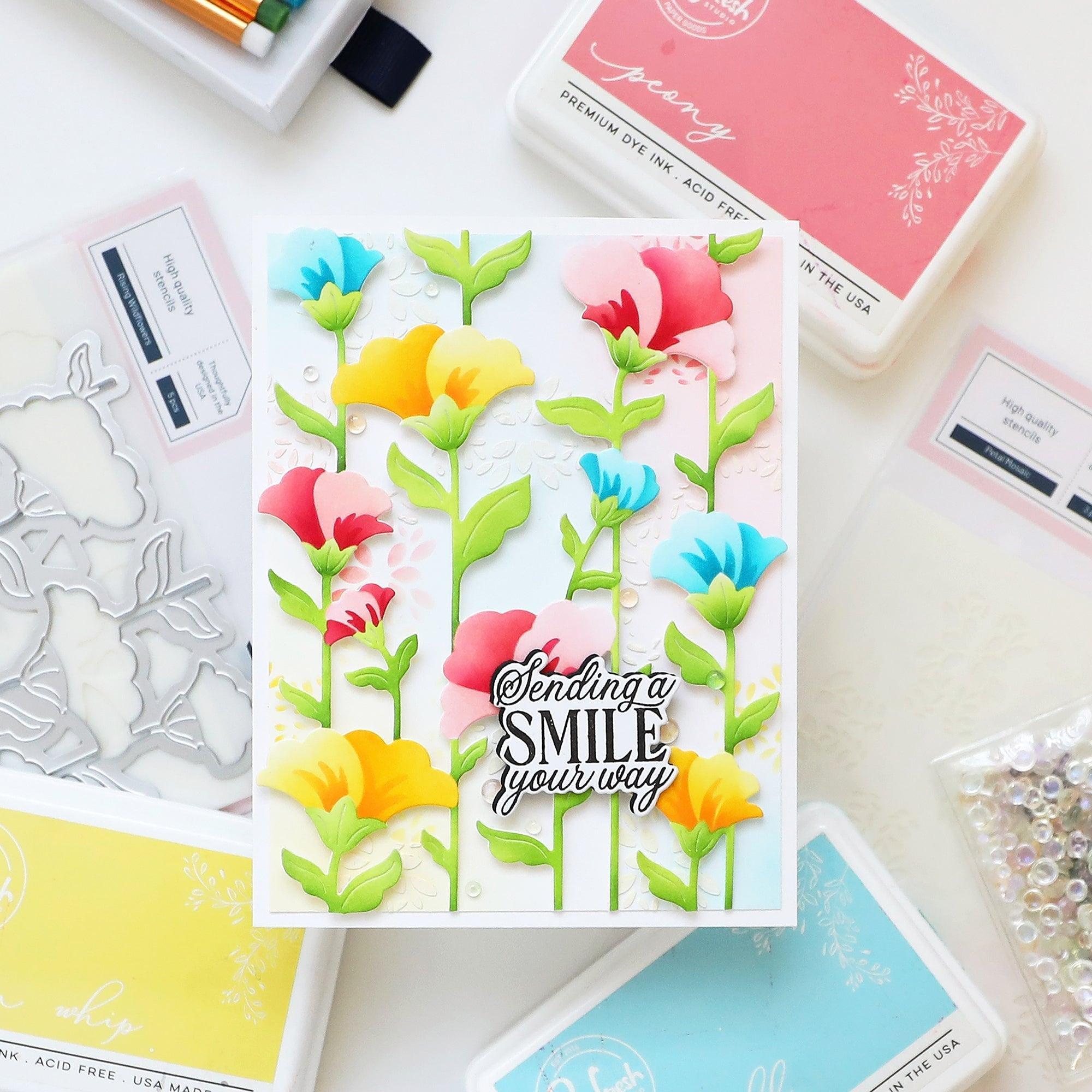 Pinkfresh Studio - Stencils - Petal Mosaic-ScrapbookPal