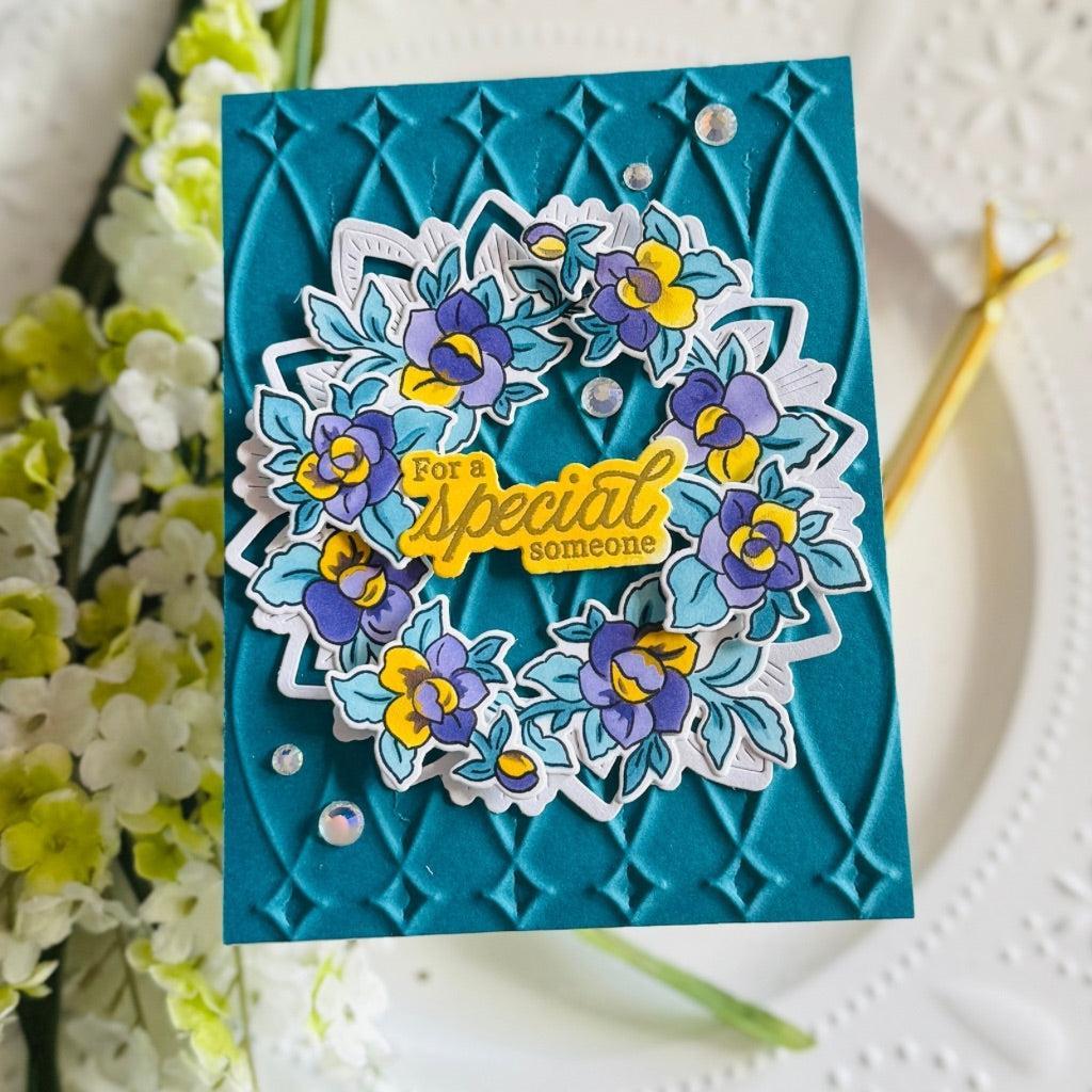 Pinkfresh Studio - Stencils - Petal Poise-ScrapbookPal