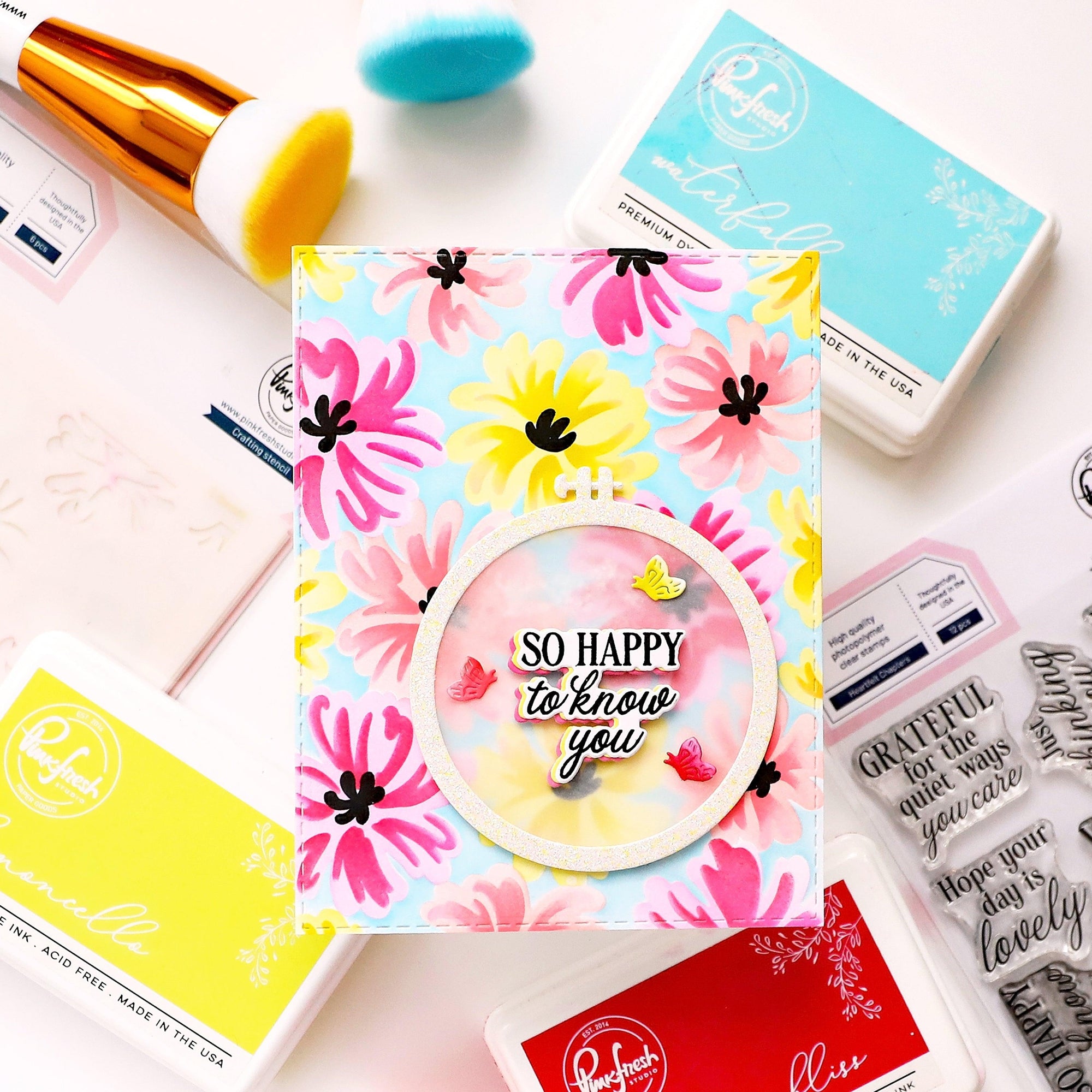 Pinkfresh Studio - Stencils - Petal Pop-ScrapbookPal