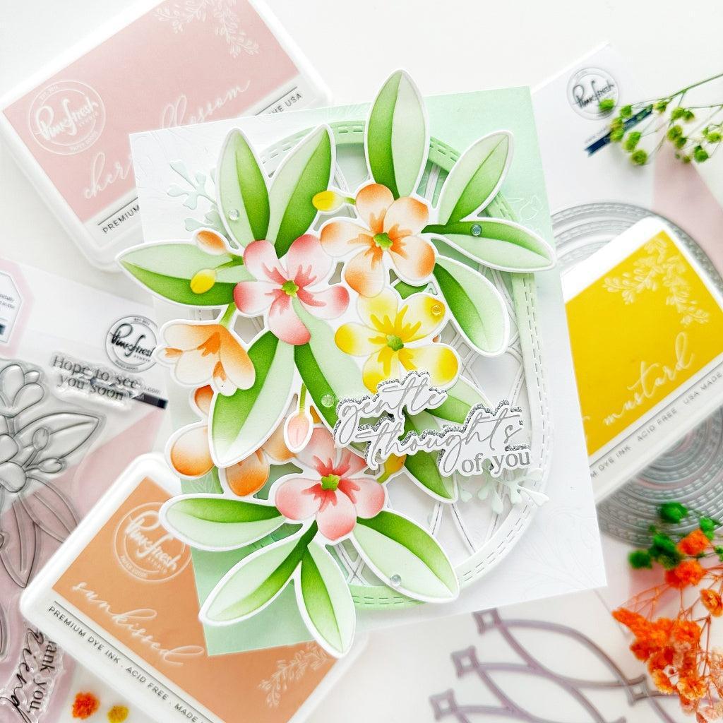 Pinkfresh Studio - Stencils - Plumeria-ScrapbookPal