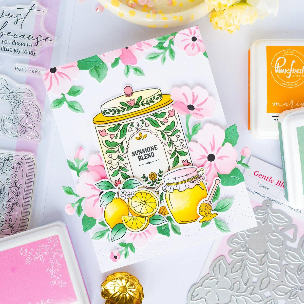 Pinkfresh Studio - Stencils - Steeped in Comfort-ScrapbookPal