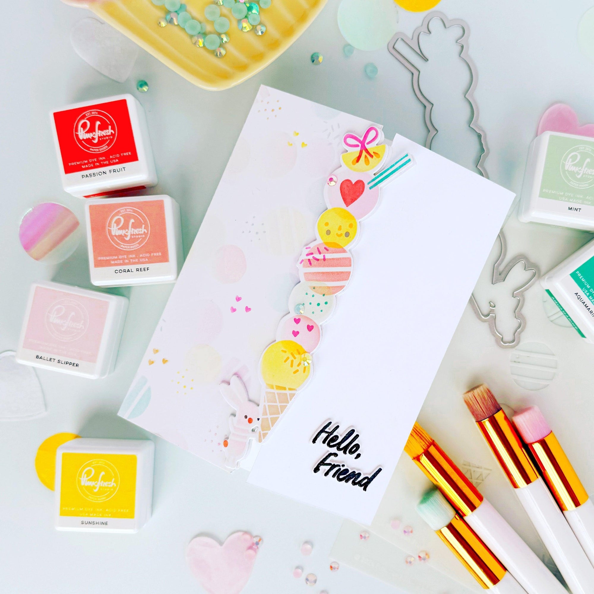 Pinkfresh Studio - Stencils - Sweet Scoops-ScrapbookPal