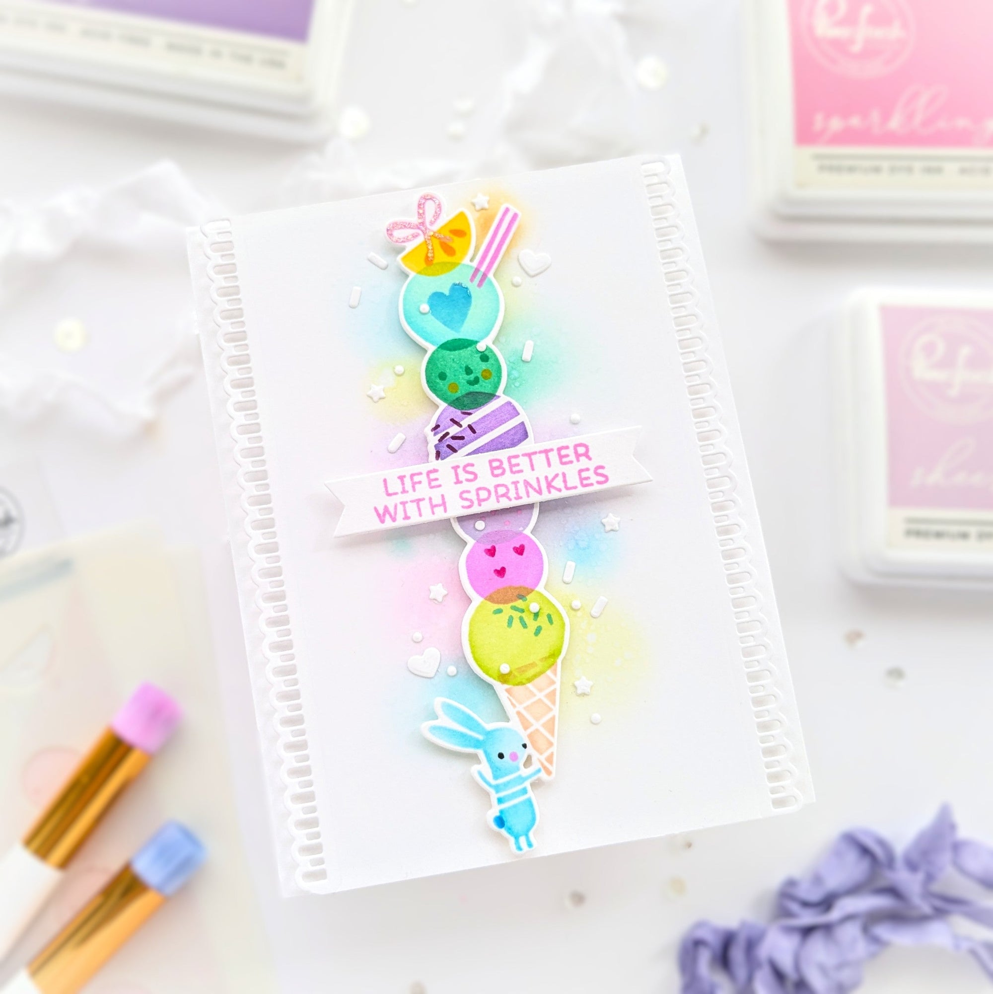 Pinkfresh Studio - Stencils - Sweet Scoops-ScrapbookPal