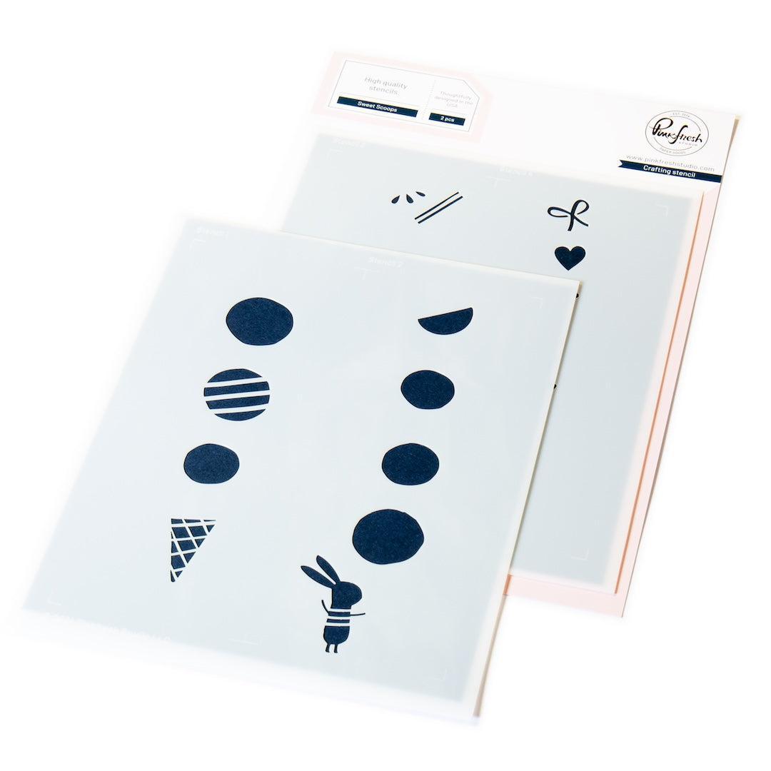 Pinkfresh Studio - Stencils - Sweet Scoops-ScrapbookPal
