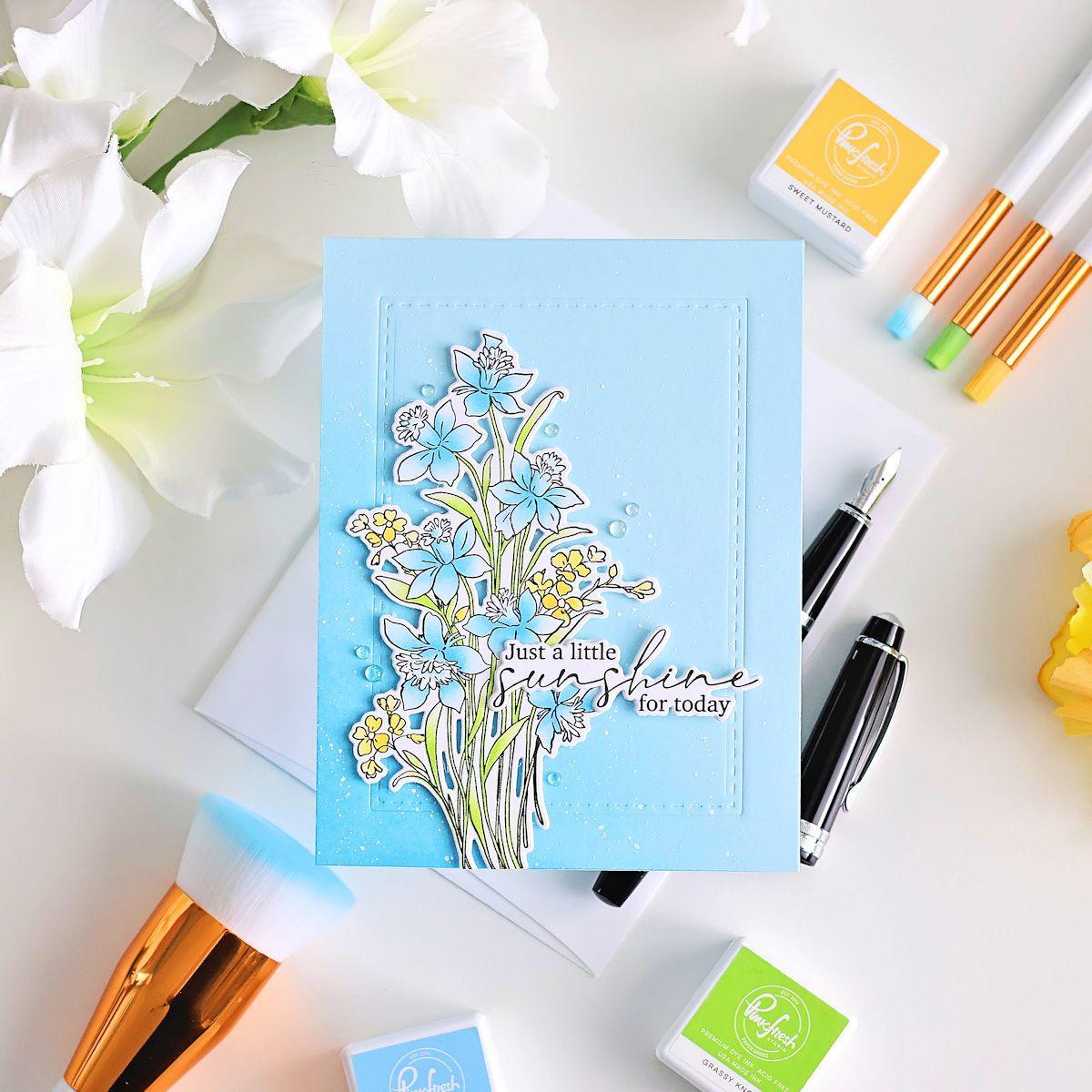 Pinkfresh Studio - Clear Stamps - Whispering Daffodils-ScrapbookPal