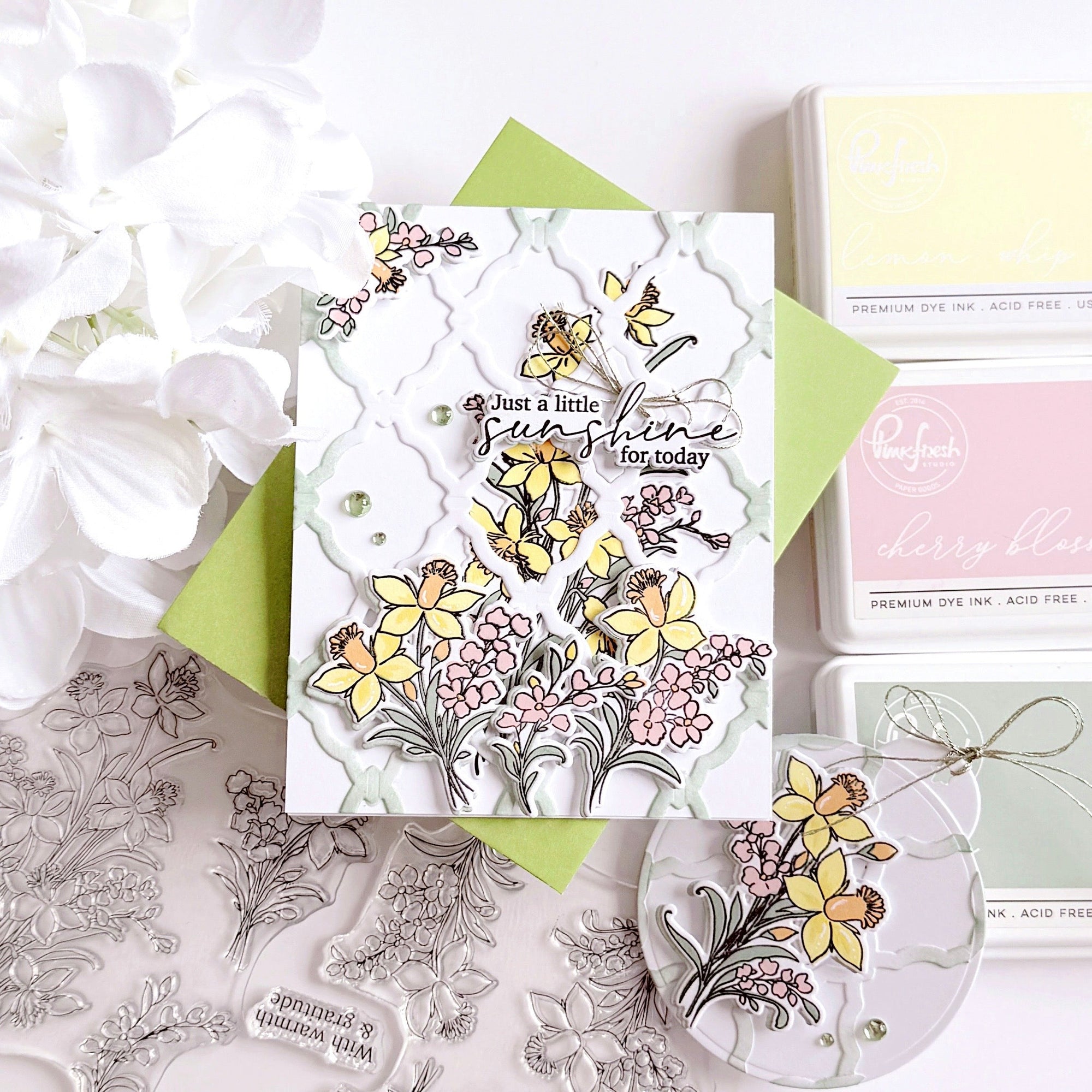 Pinkfresh Studio - Clear Stamps - Whispering Daffodils-ScrapbookPal