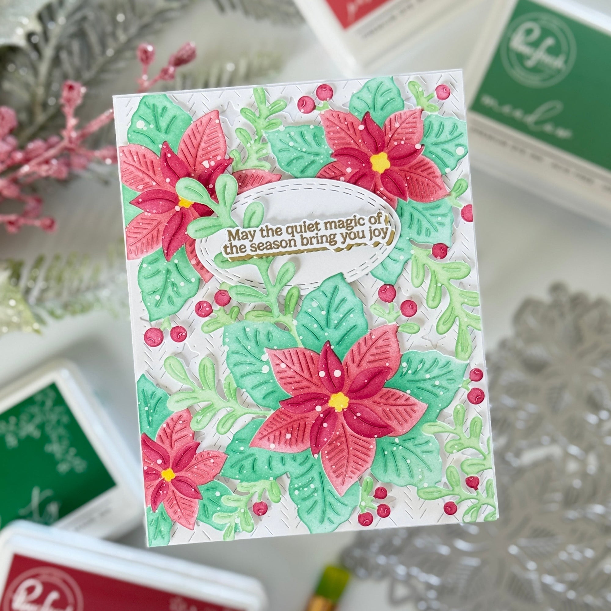 Pinkfresh Studio - Dies - Whispers of Poinsettia-ScrapbookPal
