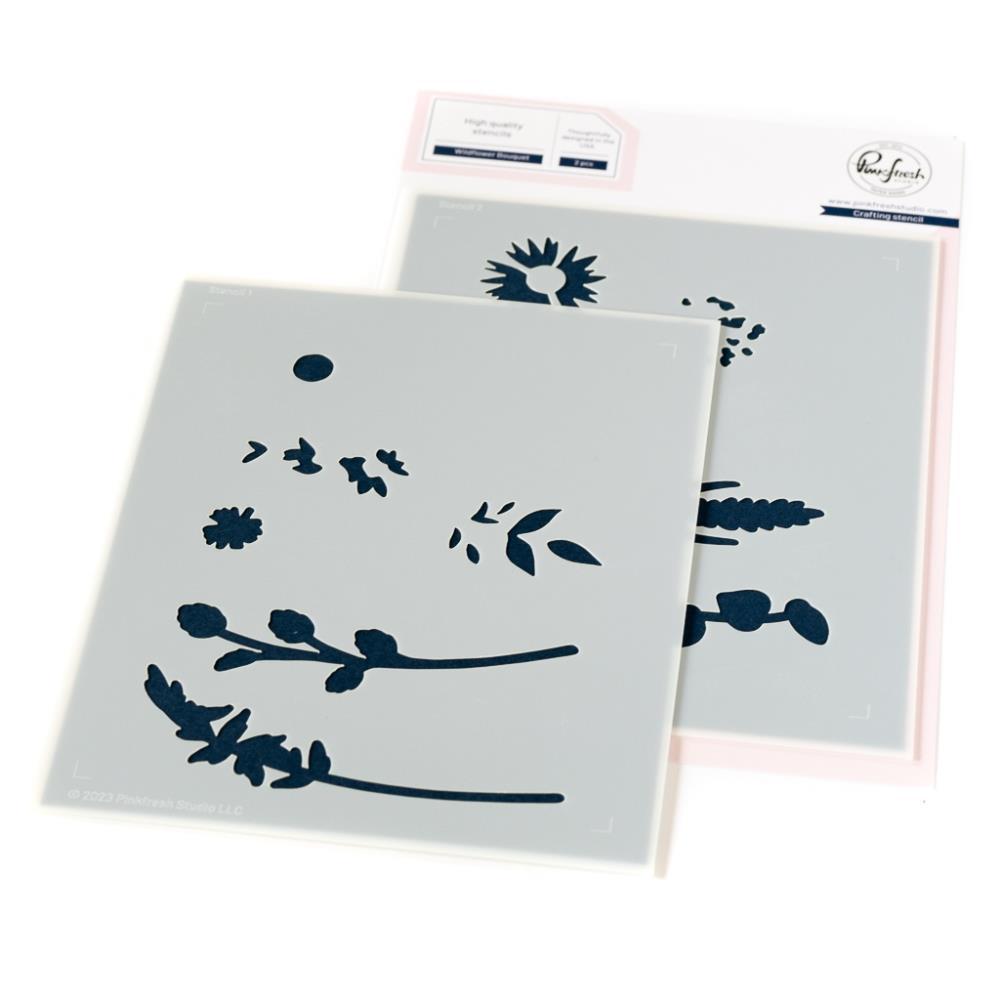 Pinkfresh Studio - Stencils - Wildflower Bouquet-ScrapbookPal