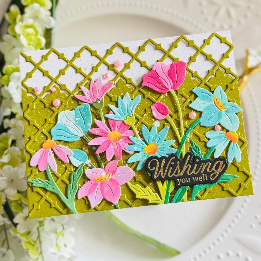 Pinkfresh Studio - Stencils - Wildflower Elegance-ScrapbookPal