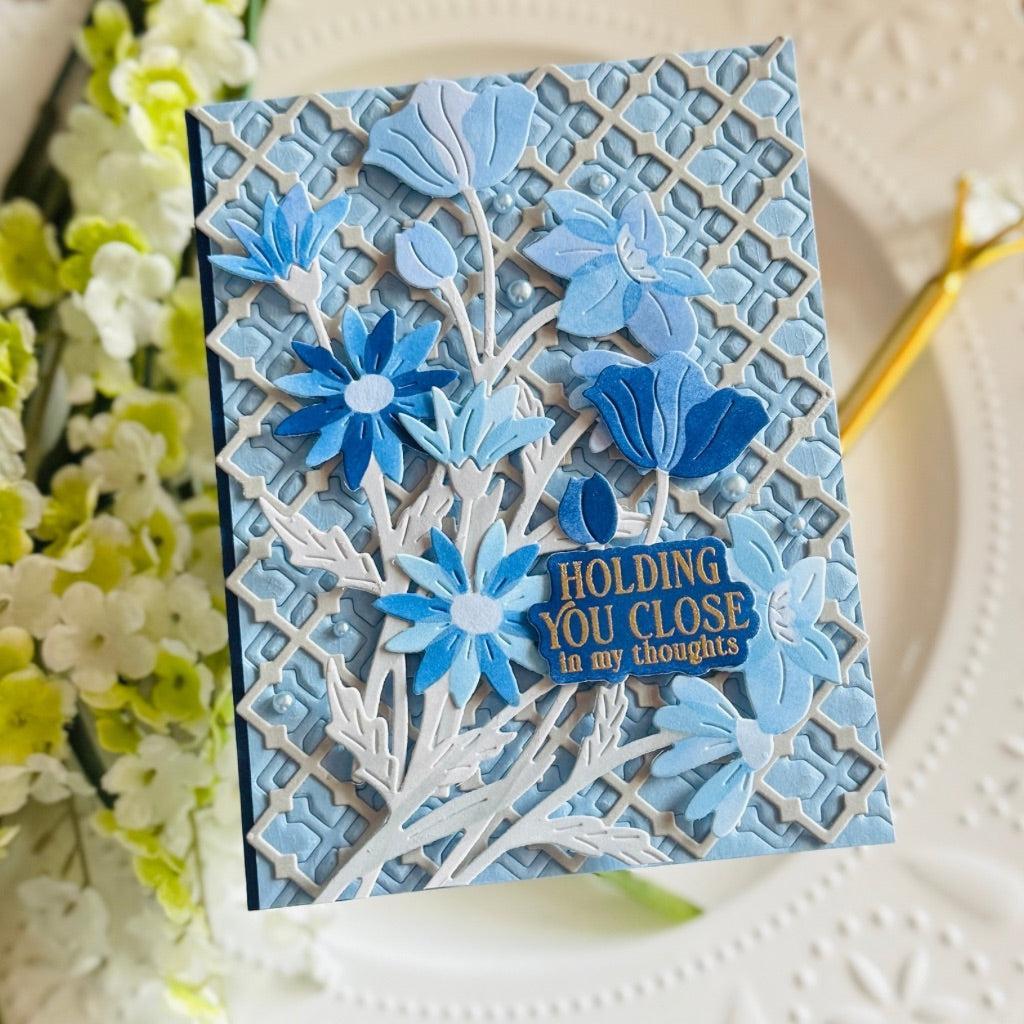 Pinkfresh Studio - Stencils - Wildflower Elegance-ScrapbookPal