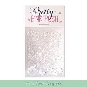 Pretty Pink Posh - Clear Droplets, Small-ScrapbookPal