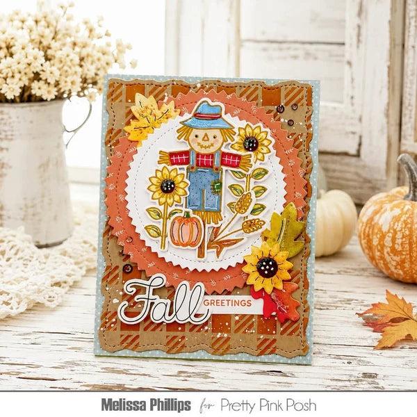 Pretty Pink Posh - Clear Stamps - Fall Scarecrows-ScrapbookPal