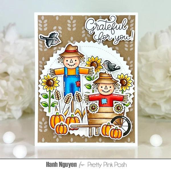 Pretty Pink Posh - Clear Stamps - Fall Scarecrows-ScrapbookPal