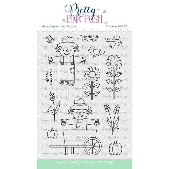 Pretty Pink Posh - Clear Stamps - Fall Scarecrows-ScrapbookPal