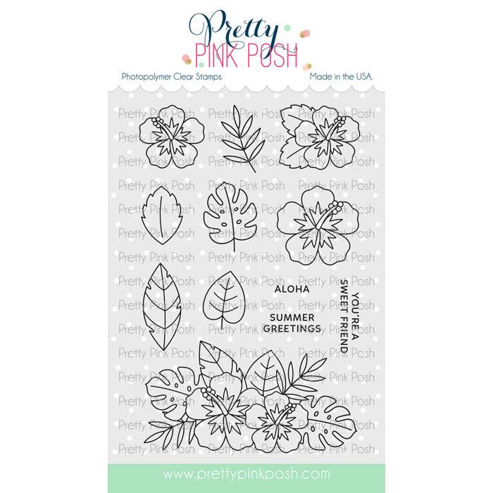 Pretty Pink Posh - Clear Stamps - Happy Hibiscus-ScrapbookPal