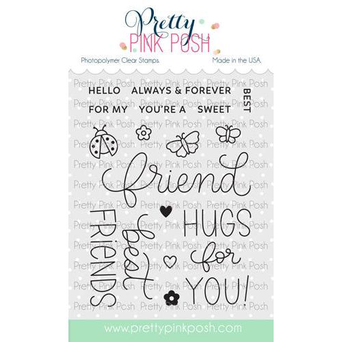Pretty Pink Posh - Clear Stamps - Hello Friend-ScrapbookPal