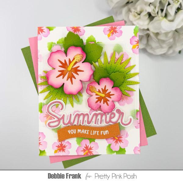 Pretty Pink Posh - Clear Stamps - Summer Banner Greetings-ScrapbookPal