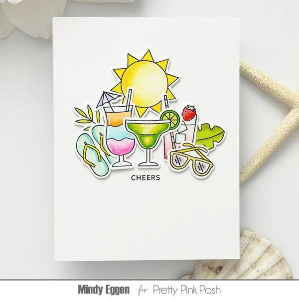 Pretty Pink Posh - Clear Stamps - Summer Sips-ScrapbookPal