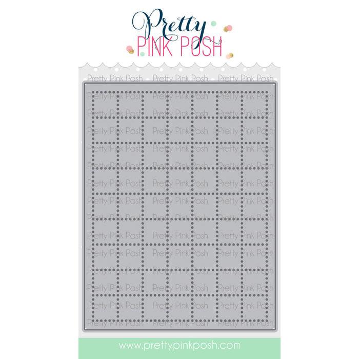 Pretty Pink Posh - Dies - Checkered Pierced Plate-ScrapbookPal