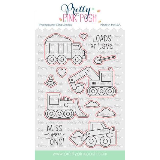 Pretty Pink Posh - Dies - Construction Trucks-ScrapbookPal