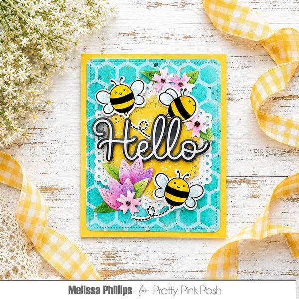 Pretty Pink Posh - Dies - Eyelet Hexagons-ScrapbookPal