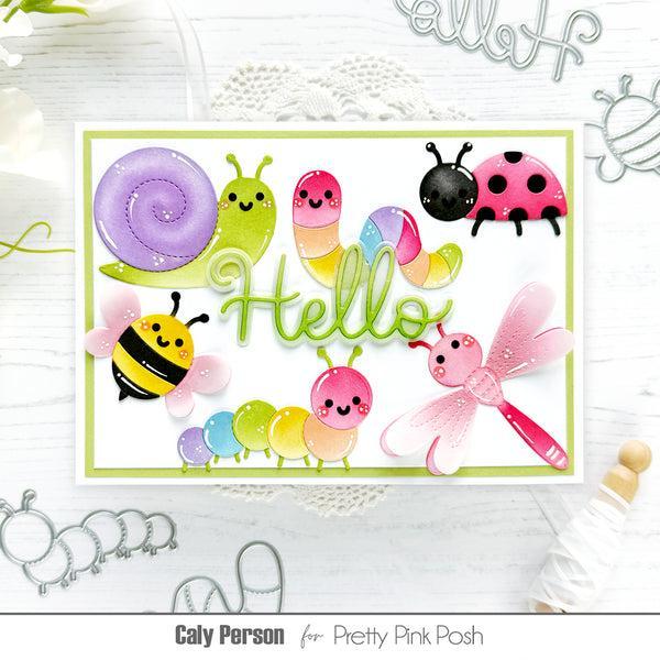 Pretty Pink Posh - Dies - Large Hello Shadow-ScrapbookPal