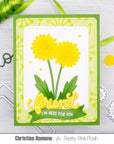 Pretty Pink Posh - Stencils - Dandelion Background-ScrapbookPal