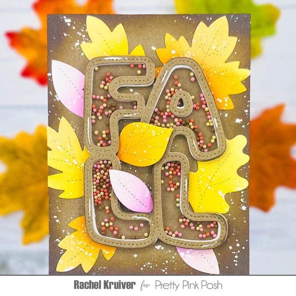 Pretty Pink Posh - Dies - Stitched Leaves-ScrapbookPal
