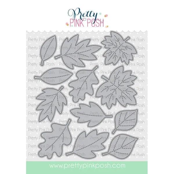 Pretty Pink Posh - Dies - Stitched Leaves-ScrapbookPal