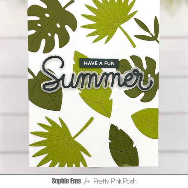 Pretty Pink Posh - Dies - Tropical Leaves-ScrapbookPal