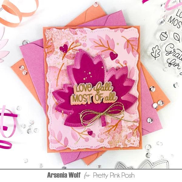 Pretty Pink Posh - Dies - Wide Leaf Shaker-ScrapbookPal