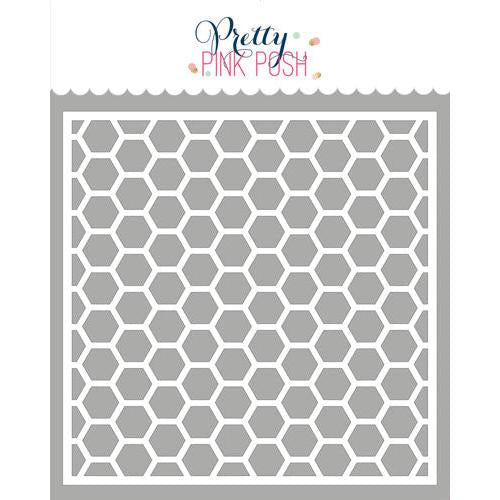 Pretty Pink Posh - Stencils - Honeycomb-ScrapbookPal