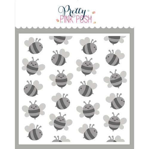 Pretty Pink Posh - Stencils - Layered Bees-ScrapbookPal