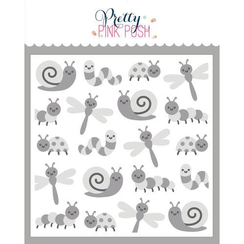 Pretty Pink Posh - Stencils - Layered Bugs-ScrapbookPal