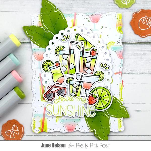 Pretty Pink Posh - Stencils - Layered Summer Drinks-ScrapbookPal