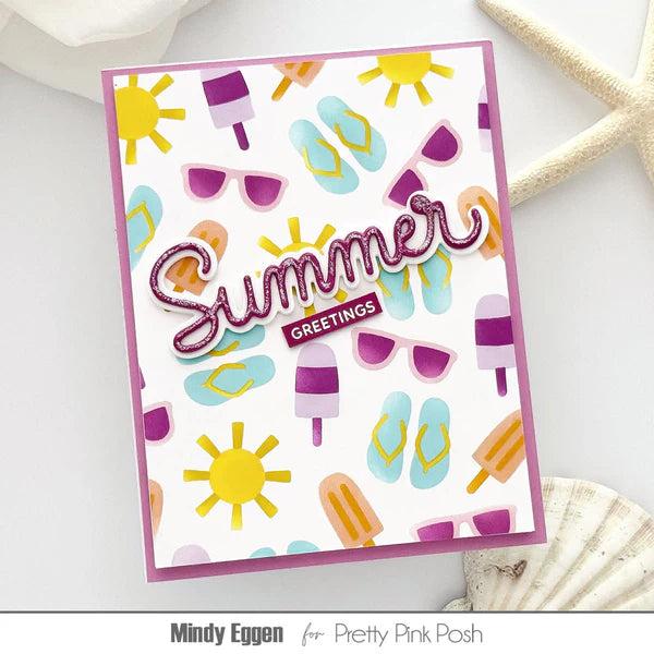 Pretty Pink Posh - Stencils - Layered Summer Fun-ScrapbookPal