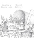 Spellbinders - House-Mouse Designs Everyday Collection - Cling Stamps - Mouse Mail