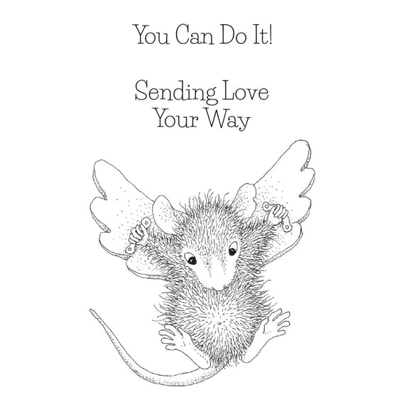 Spellbinders - House-Mouse Designs Everyday Collection - Cling Stamps - Flying to See You